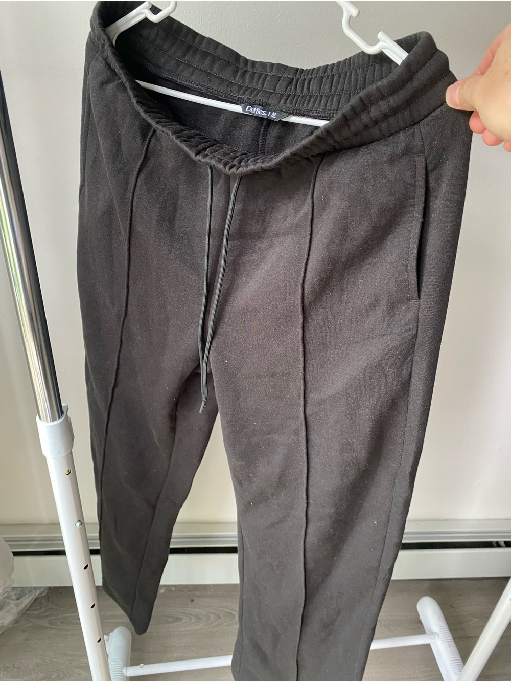 Dittos Black Men's Drawstring Front-Seam Joggers